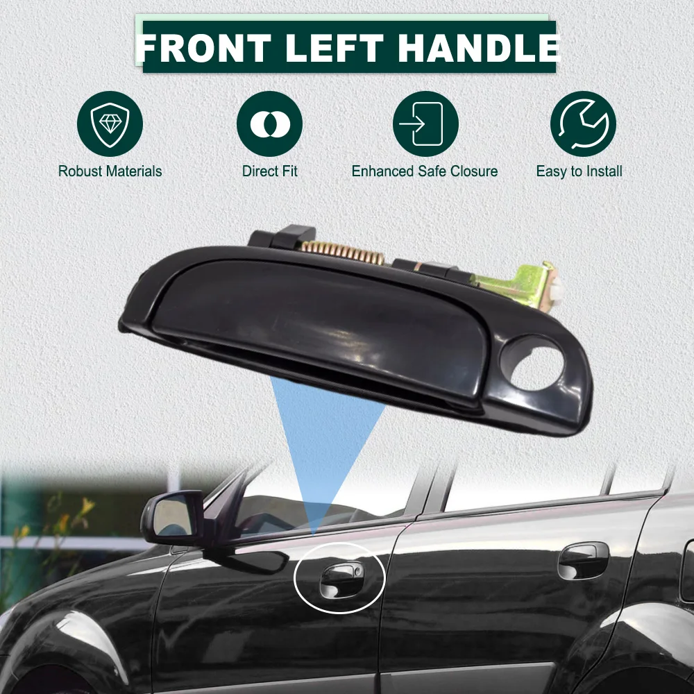 Black Exterior Outer Door Handle Front Rear Left Right for Kia Rio4 Rio5 2006 2007 2008 2009 2010 2011 82650-1G000 82660-1G000
Black Exterior Outer Door Handle Front Rear Left Right for Kia Rio4 Rio5 2006 2007 2008 2009 2010 2011 82650-1G000 82660-1G000
