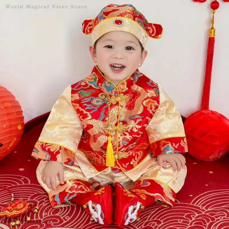 Baby Kid Tang Suit Chinese Traditional Vintage Costume One-Year-Old Outfit Spring Festival New Year Hanfu Photography Clothes
Baby Kid Tang Suit Chinese Traditional Vintage Costume One-Year-Old Outfit Spring Festival New Year Hanfu Photography Clothes