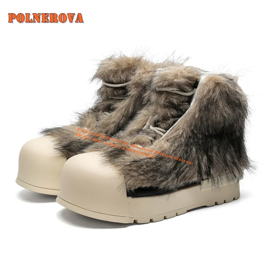 Cross Tied Lace-Up Fur Casual Ankle Boots Big Round Toe Thick Sole Street Style Plus Size Couple Pumps 2024 New Style Skate Shoe
Cross Tied Lace-Up Fur Casual Ankle Boots Big Round Toe Thick Sole Street Style Plus Size Couple Pumps 2024 New Style Skate Shoe