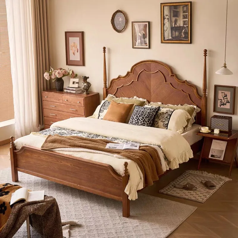 Американская кровать в стиле ретро из массива дерева, 1,8 м, современная, простая, для главной спальни, французский легкий люкс, средний антикварный стиль
Американская кровать в стиле ретро из массива дерева, 1,8 м, современная, простая, для главной спальни, французский легкий люкс, средний антикварный стиль