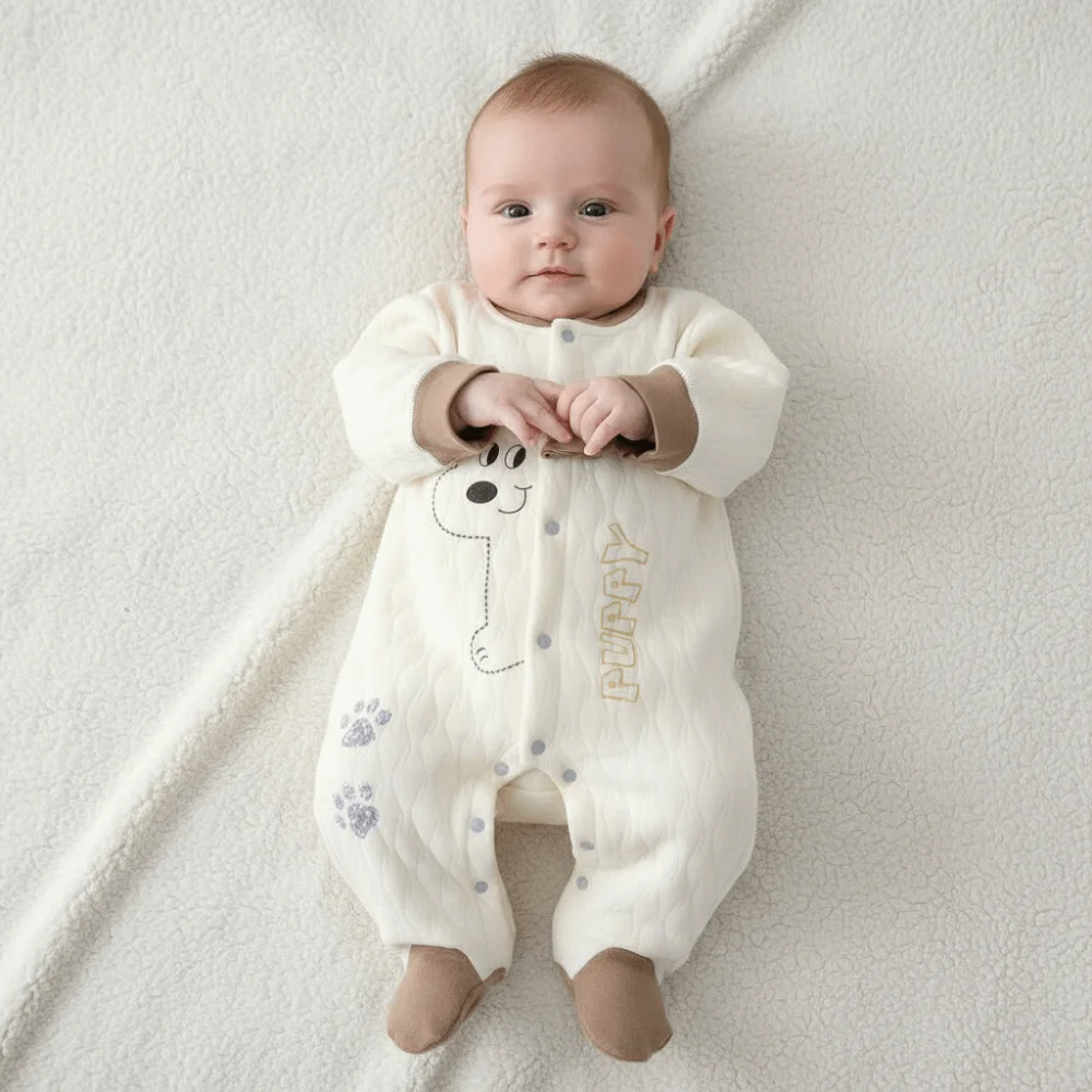 High Quality Three-layer Baby Jumpsuit Cotton Cute Cartoon Warm Clothes Thickned Crawling Clothes Spring Autumn
High Quality Three-layer Baby Jumpsuit Cotton Cute Cartoon Warm Clothes Thickned Crawling Clothes Spring Autumn