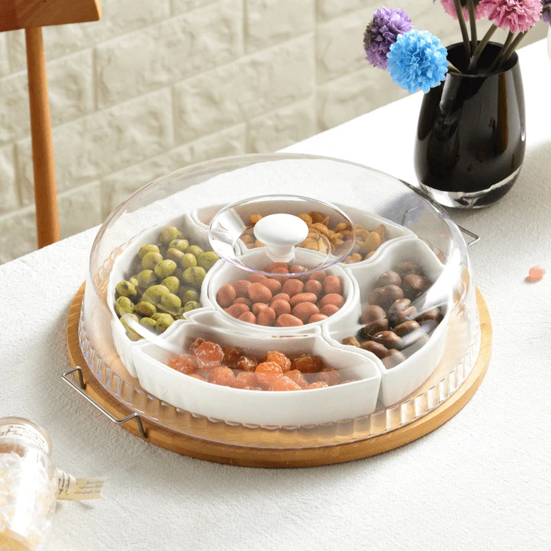 1set Snack plate set with lid Contains five snack plates A tray A dust cover Suitable for placing snacks Fruit Dried fruits, et
1set Snack plate set with lid Contains five snack plates A tray A dust cover Suitable for placing snacks Fruit Dried fruits, et