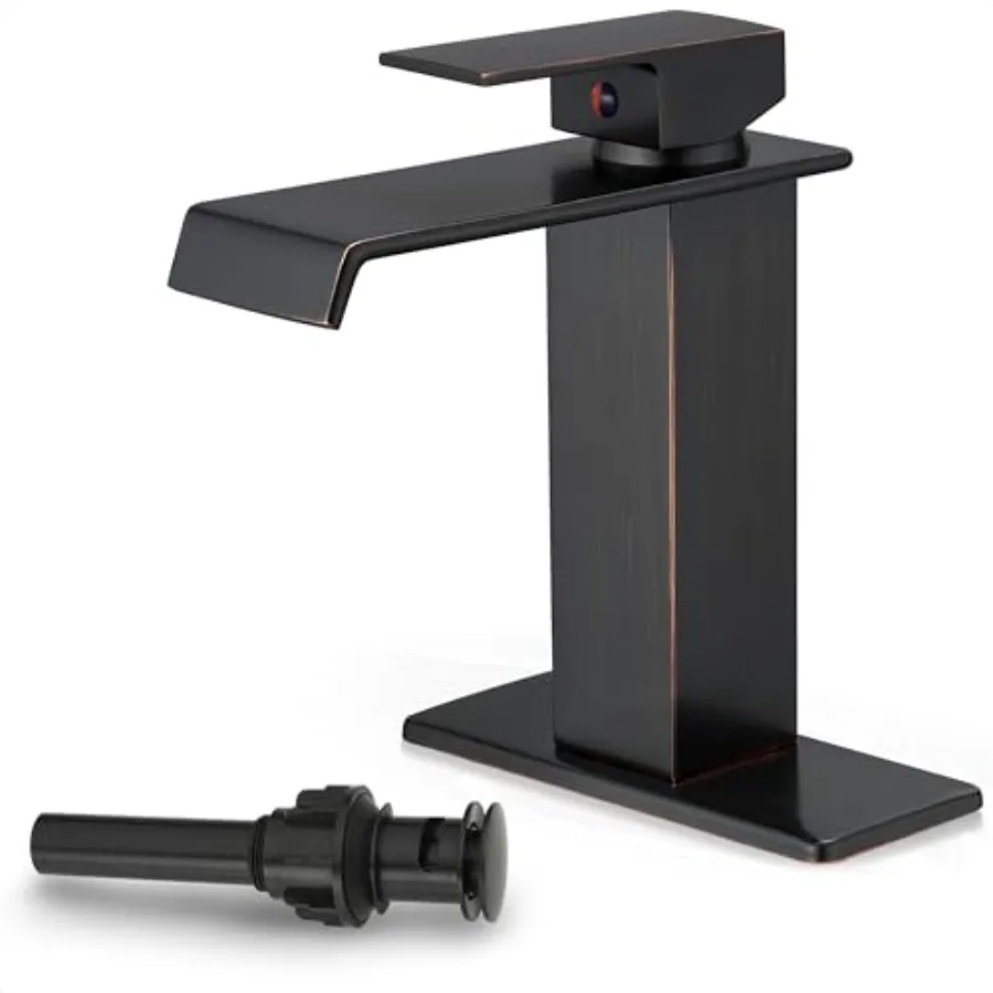 Bathroom Faucet Waterfall Faucet, Brass Single Handle Bathroom Sink Faucet 1 Hole or 3 Holes, 4 Inch Bathroom Faucets with Deck
Bathroom Faucet Waterfall Faucet, Brass Single Handle Bathroom Sink Faucet 1 Hole or 3 Holes, 4 Inch Bathroom Faucets with Deck