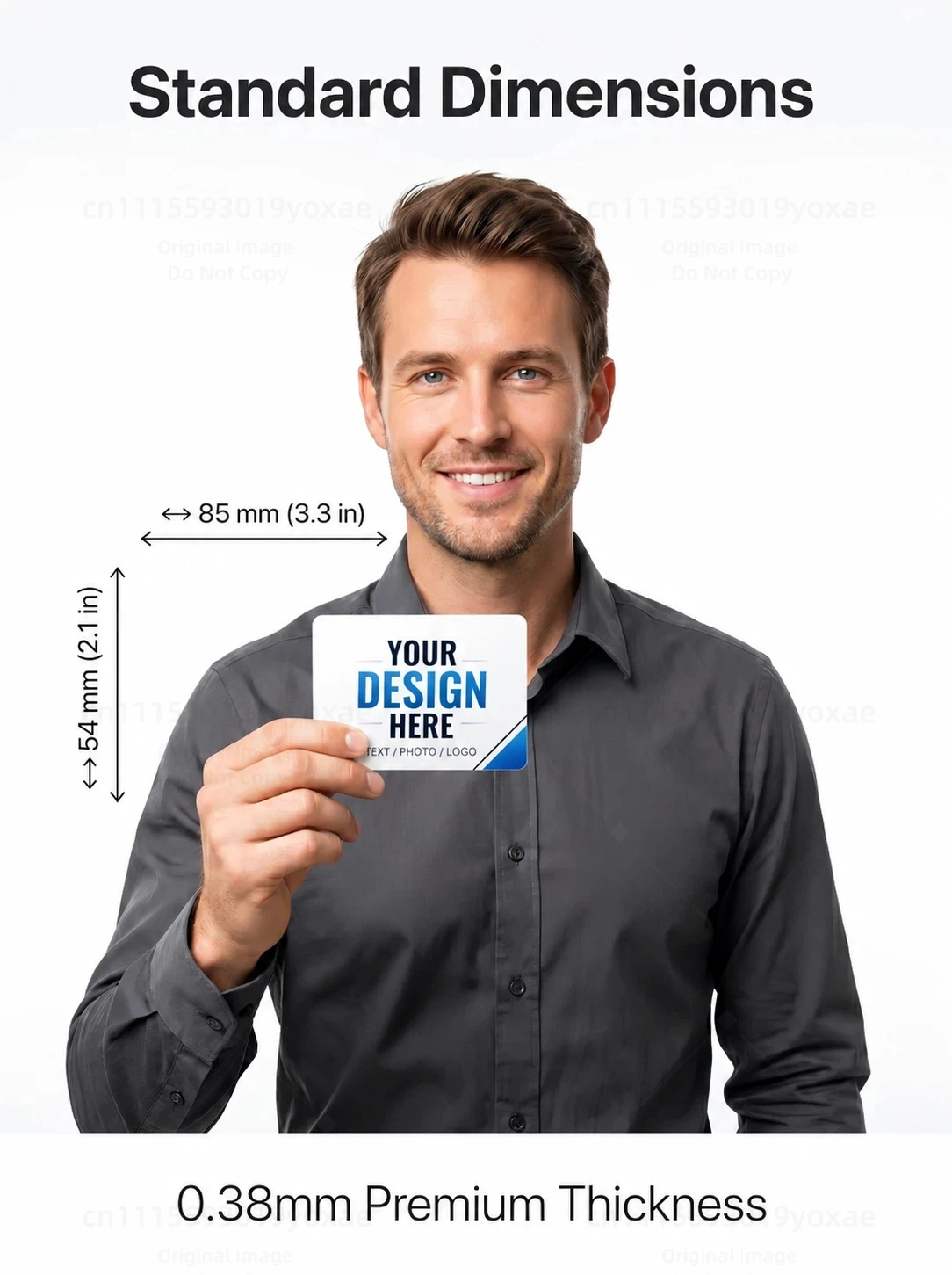 Custom Plastic Business Cards PVC Waterproof Glossy Matte Frosted Logo Text Photo QR Code Personalized Name Card 0.38mm Rounded
Custom Plastic Business Cards PVC Waterproof Glossy Matte Frosted Logo Text Photo QR Code Personalized Name Card 0.38mm Rounded