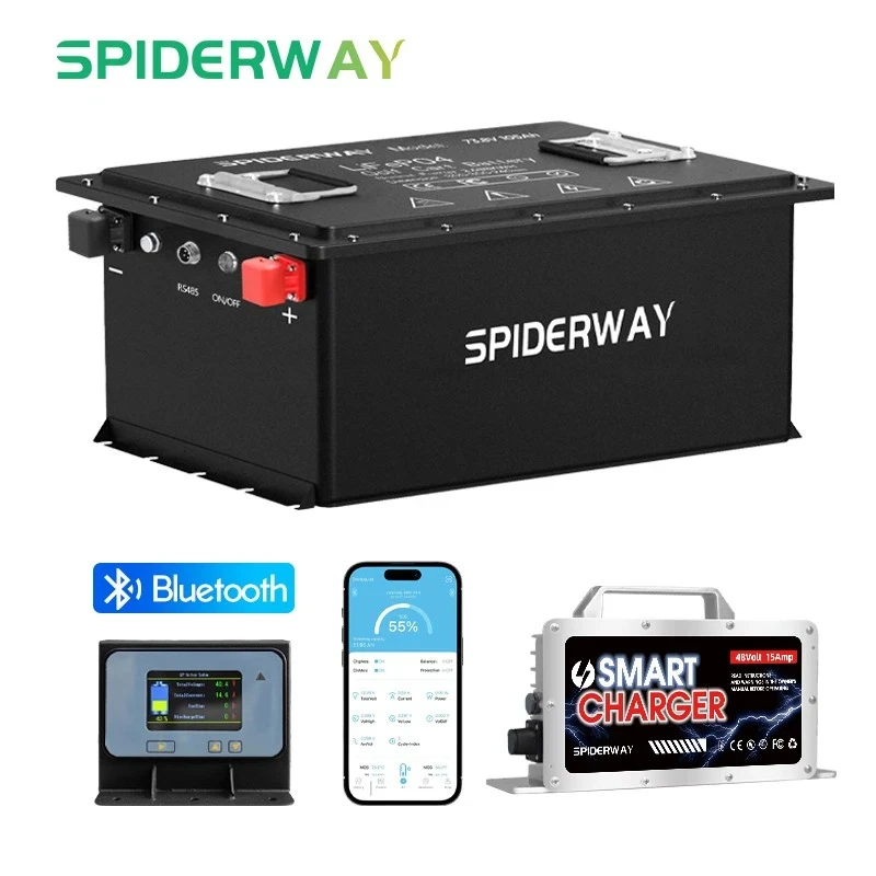 72V 105Ah LiFePO4 Golf Cart Lithium Battery with 25A Fast Charger for Cushman Hauler / Hauler Pro X
72V 105Ah LiFePO4 Golf Cart Lithium Battery with 25A Fast Charger for Cushman Hauler / Hauler Pro X