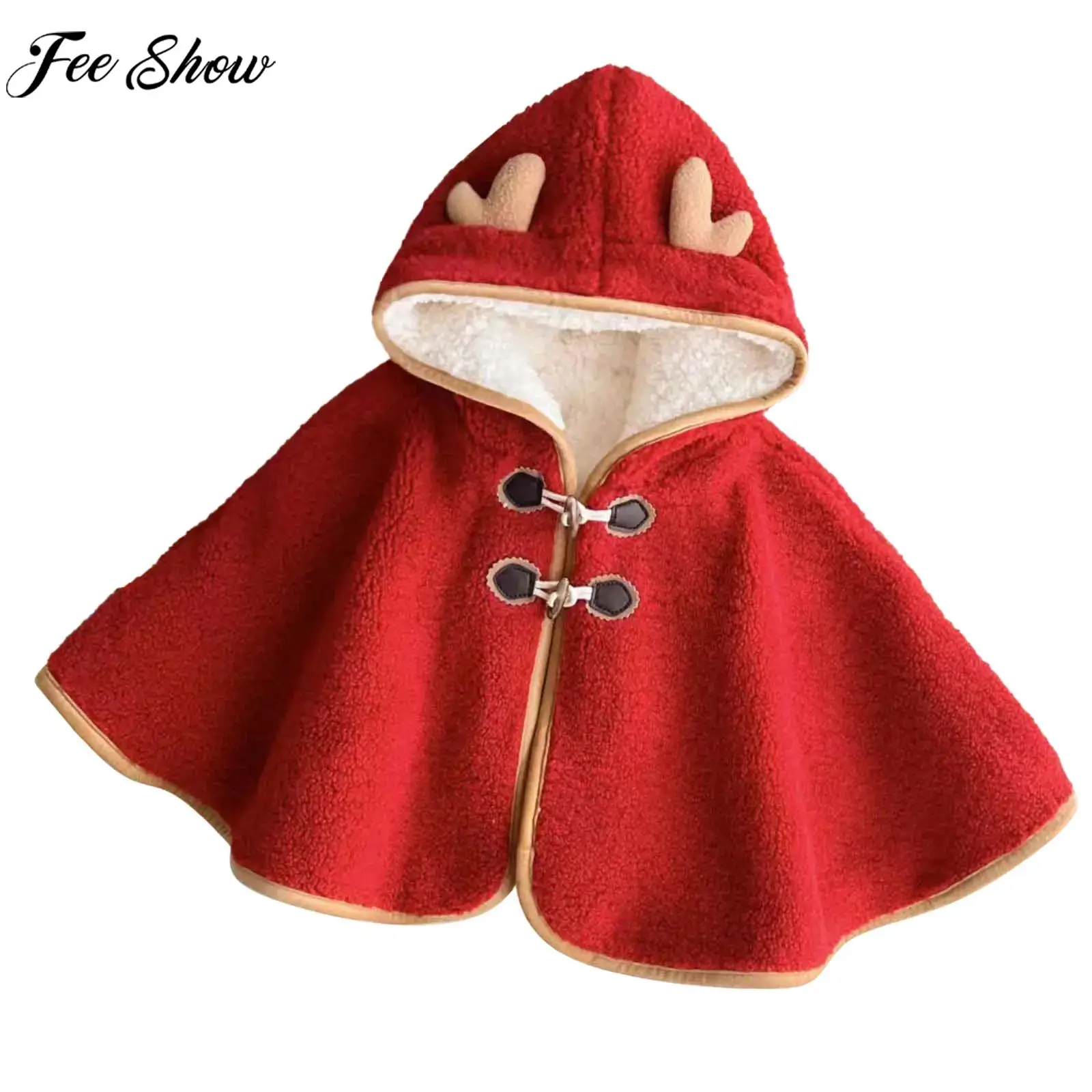 Baby Girls Christmas Cute Elk Rabbit Hooded Cloak Thicken Fuzzy Fleece Winter Warm Cape Poncho Outerwear for Xmas New Year Party
Baby Girls Christmas Cute Elk Rabbit Hooded Cloak Thicken Fuzzy Fleece Winter Warm Cape Poncho Outerwear for Xmas New Year Party