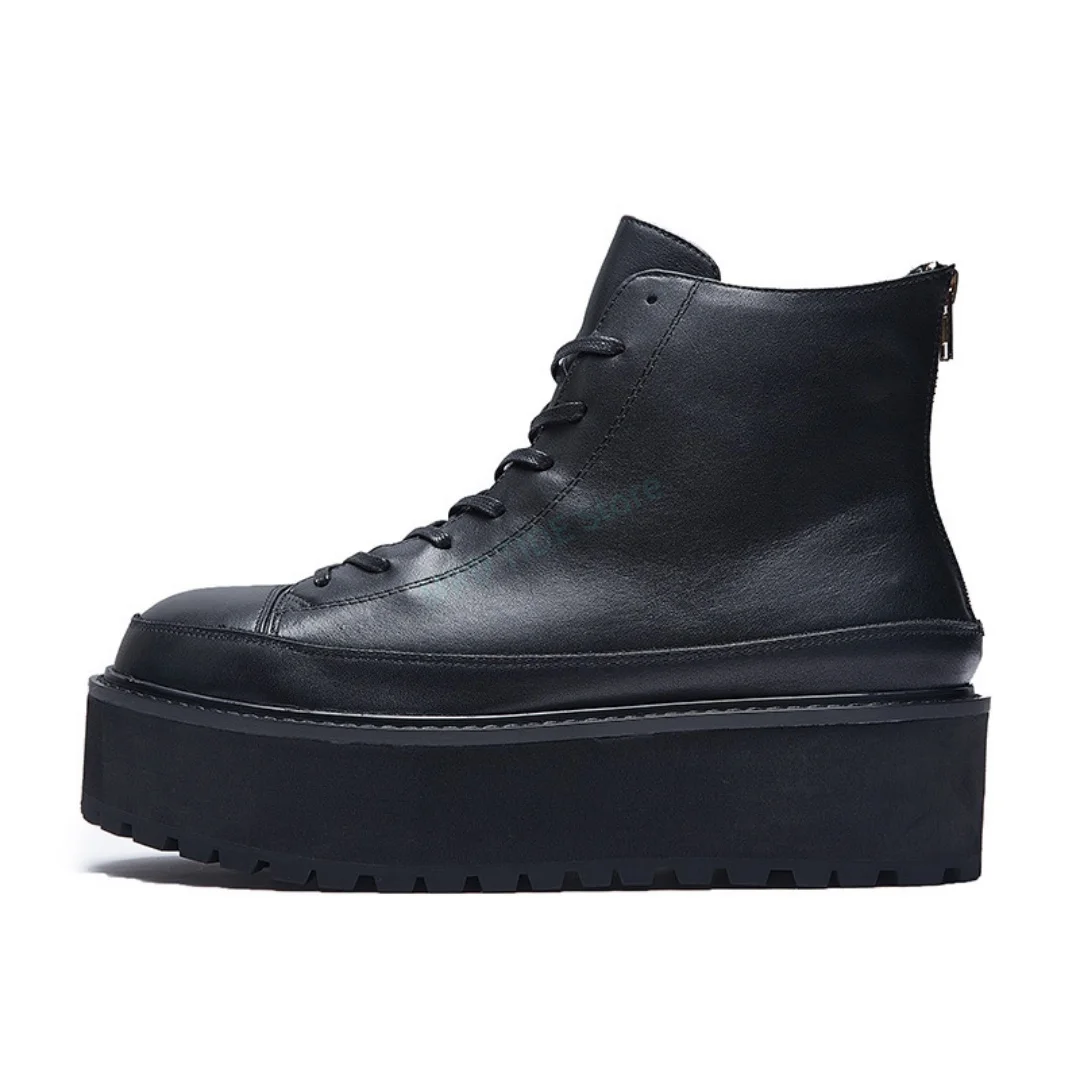Brand Men Shoes Genuine Leather Platform Flats Lace Up High Top Ankle Man's Casual Shoes Luxury Designers Fleece Wool Boots
Brand Men Shoes Genuine Leather Platform Flats Lace Up High Top Ankle Man's Casual Shoes Luxury Designers Fleece Wool Boots