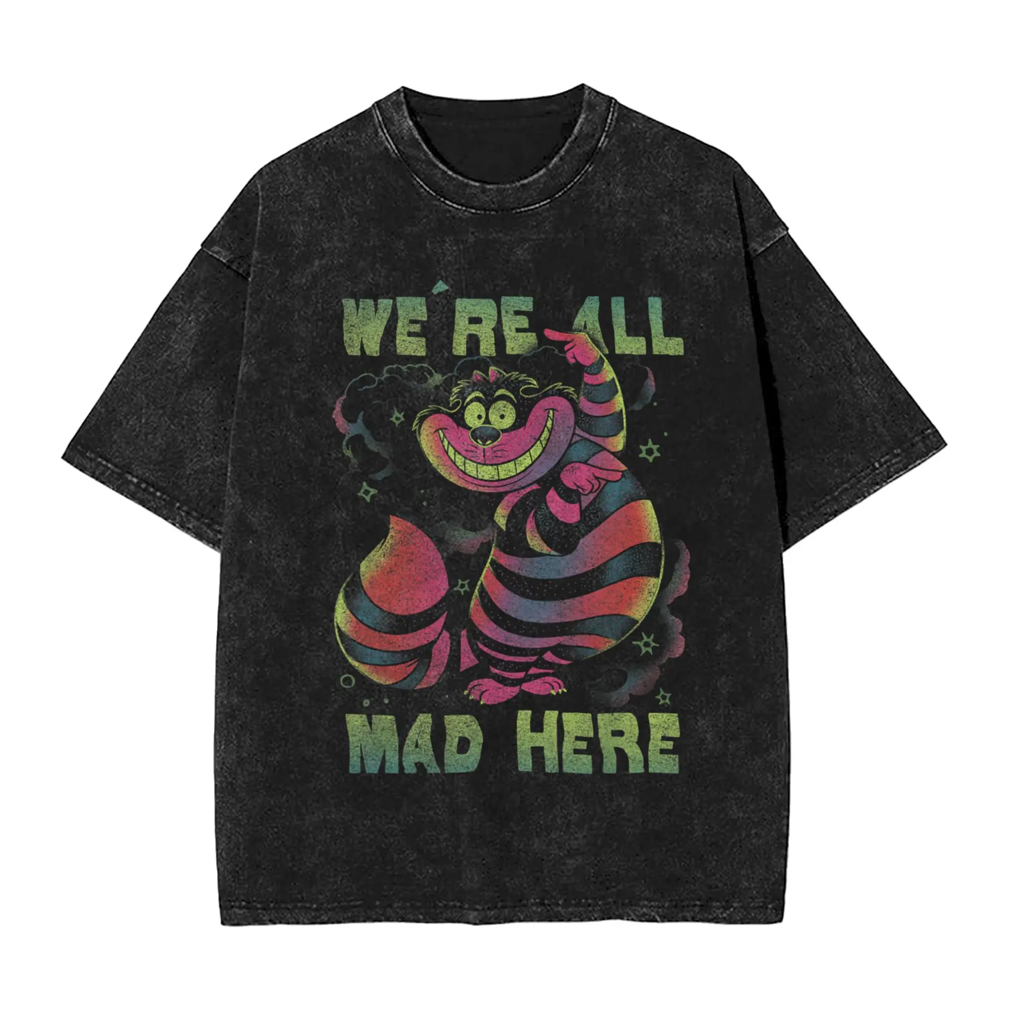 Мужская футболка «Алиса в стране чудес» с чеширским котом Neon All Mad Here, модные футболки с короткими рукавами и круглым вырезом, летние топы
Мужская футболка «Алиса в стране чудес» с чеширским котом Neon All Mad Here, модные футболки с короткими рукавами и круглым вырезом, летние топы