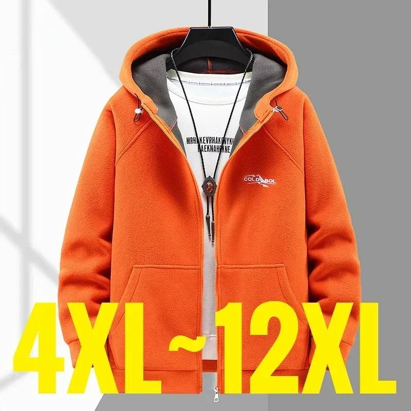 2024 Men's Hooded Shirt Long Sleeve Thickened Polar Fleece Zip-up Hoodies Warm Autumn Winter Jacket Male Big Size 12XL 10XL Plus
2024 Men's Hooded Shirt Long Sleeve Thickened Polar Fleece Zip-up Hoodies Warm Autumn Winter Jacket Male Big Size 12XL 10XL Plus