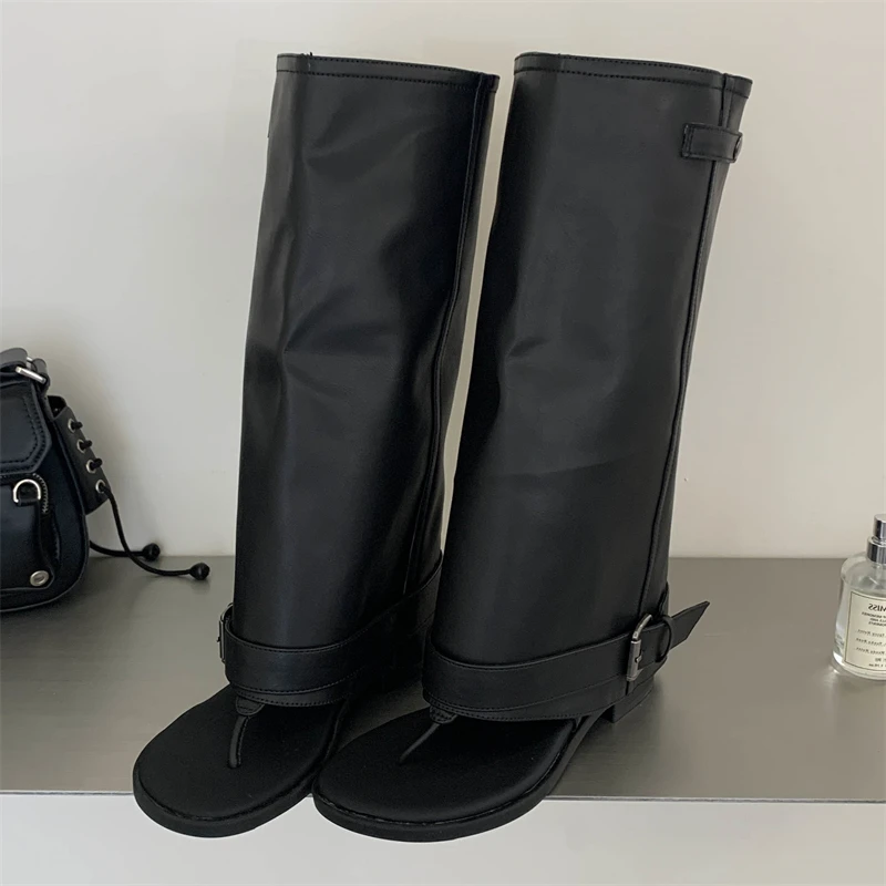 Eilyken Punk Style Round Clip Toe Women Knee High Boots Sandals Summer Comfortable Square Low Heels Buckle Strap Shoes
Eilyken Punk Style Round Clip Toe Women Knee High Boots Sandals Summer Comfortable Square Low Heels Buckle Strap Shoes