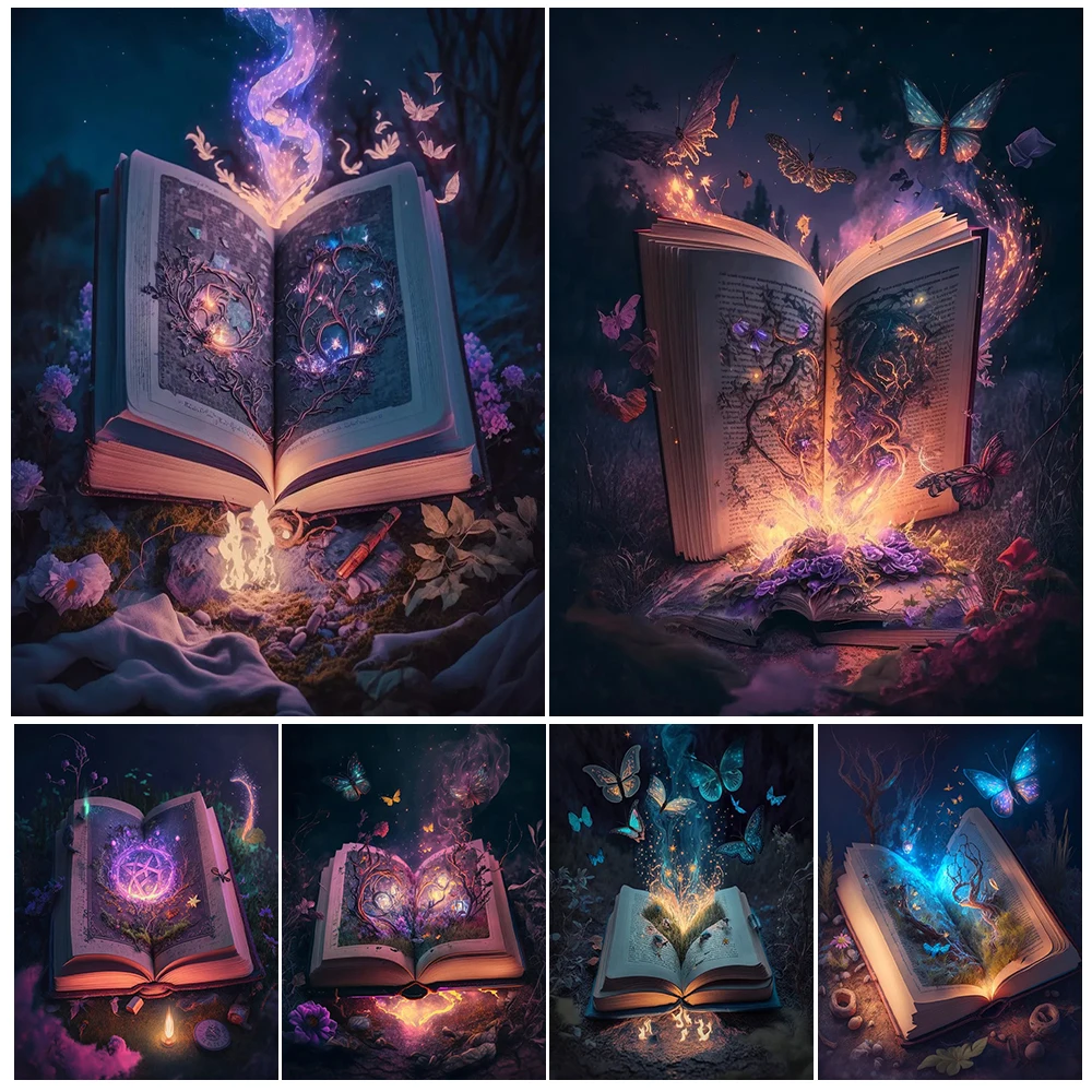 The Magical Book Of Wizards,Abstract Wall Art Canvas Paiting,Mysterious Spell Book Of Witch Art Poster And Print Home Decoration
The Magical Book Of Wizards,Abstract Wall Art Canvas Paiting,Mysterious Spell Book Of Witch Art Poster And Print Home Decoration
