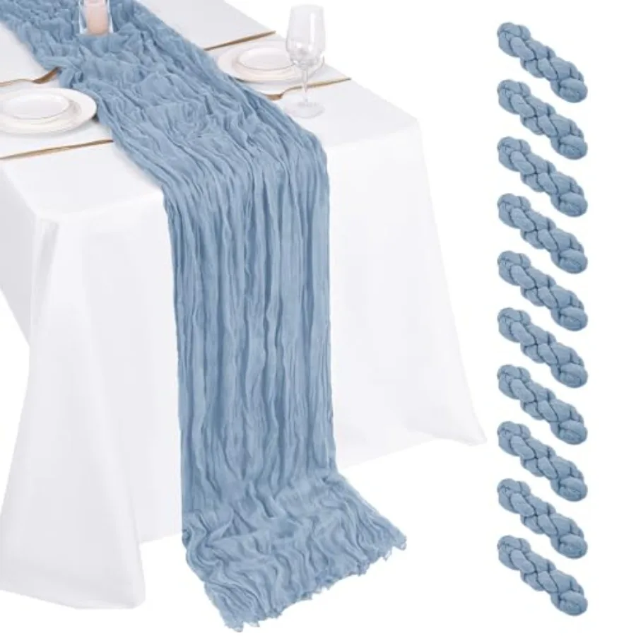 10 Pack Cheesecloth Table Runner 17x108 Inch Boho Gauze Cheese Cloth Table Runners for Wedding Party Baby Shower Birthday Home
10 Pack Cheesecloth Table Runner 17x108 Inch Boho Gauze Cheese Cloth Table Runners for Wedding Party Baby Shower Birthday Home