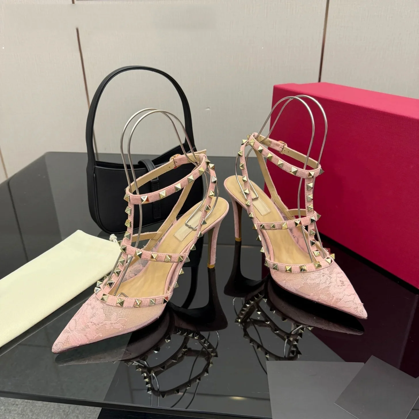 Newest Spring Summer Women's High Heel Shoes Lace Design Pointed-Toe Stiletto Heel Sandals Chic Style Banquet Zapatos De Mujer
Newest Spring Summer Women's High Heel Shoes Lace Design Pointed-Toe Stiletto Heel Sandals Chic Style Banquet Zapatos De Mujer