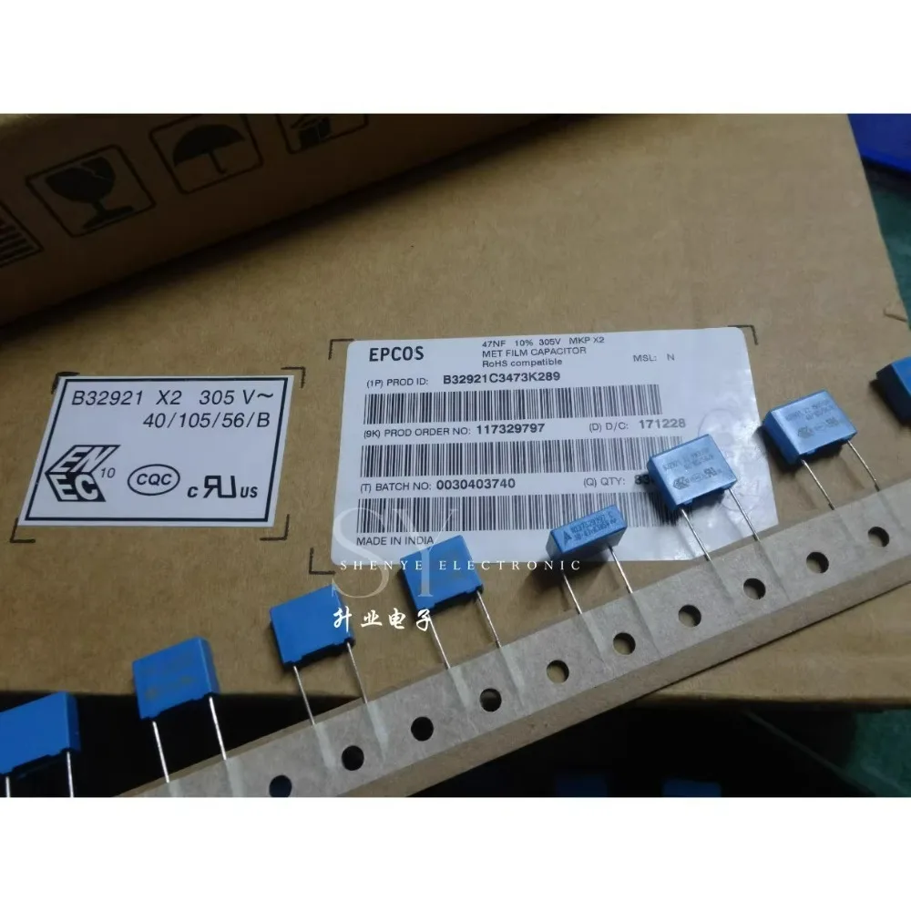 10PCS EPCOS 0.047uf/305vAC 47nf 473 brand new 10% 10mm film capacitor B32921C3473K28
10PCS EPCOS 0.047uf/305vAC 47nf 473 brand new 10% 10mm film capacitor B32921C3473K28