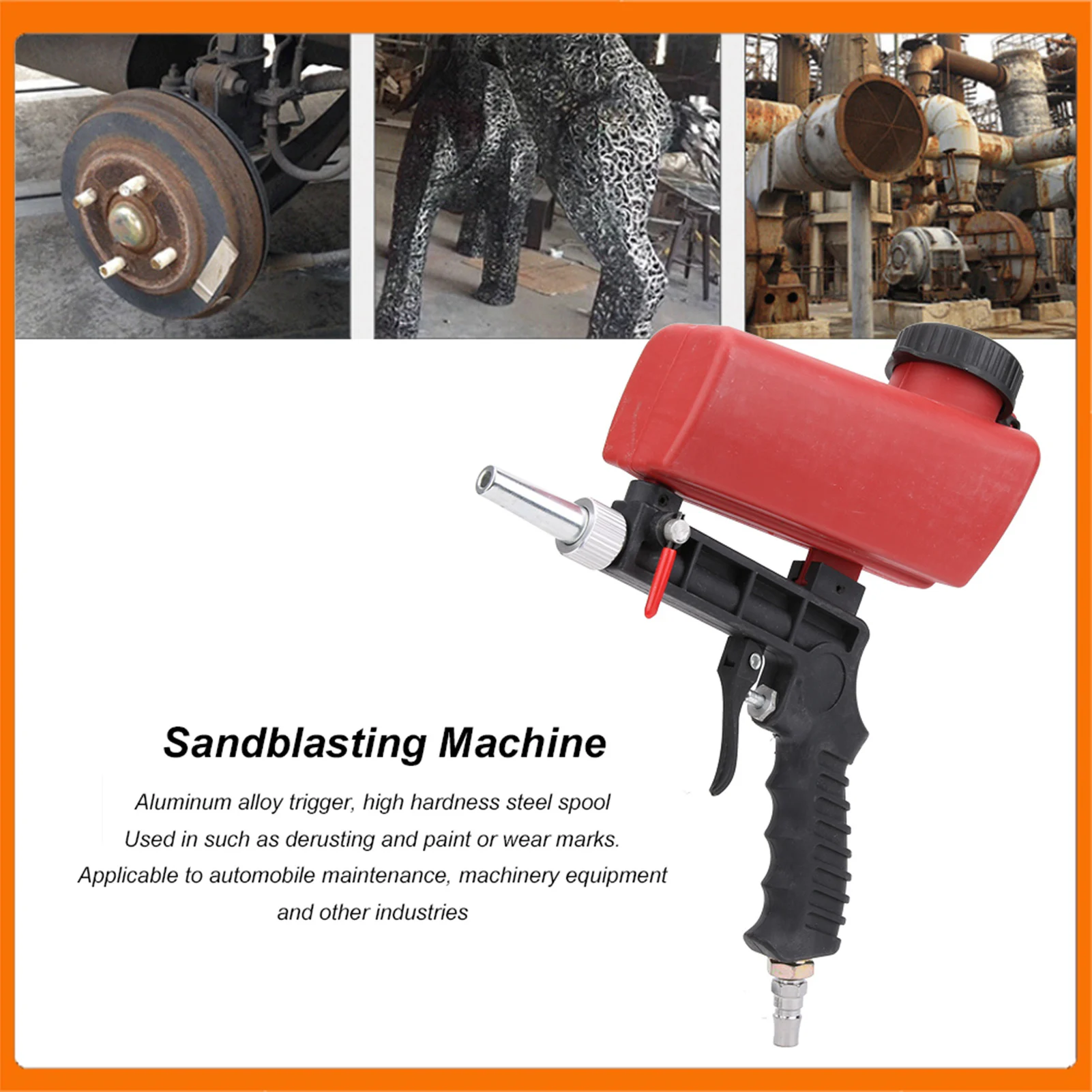 Handheld Air Gun Handheld Sandblasting Gun Pneumatic Sandblasting Gun Small Handheld Sand Machine Blasting Tool 90PSI
Handheld Air Gun Handheld Sandblasting Gun Pneumatic Sandblasting Gun Small Handheld Sand Machine Blasting Tool 90PSI
