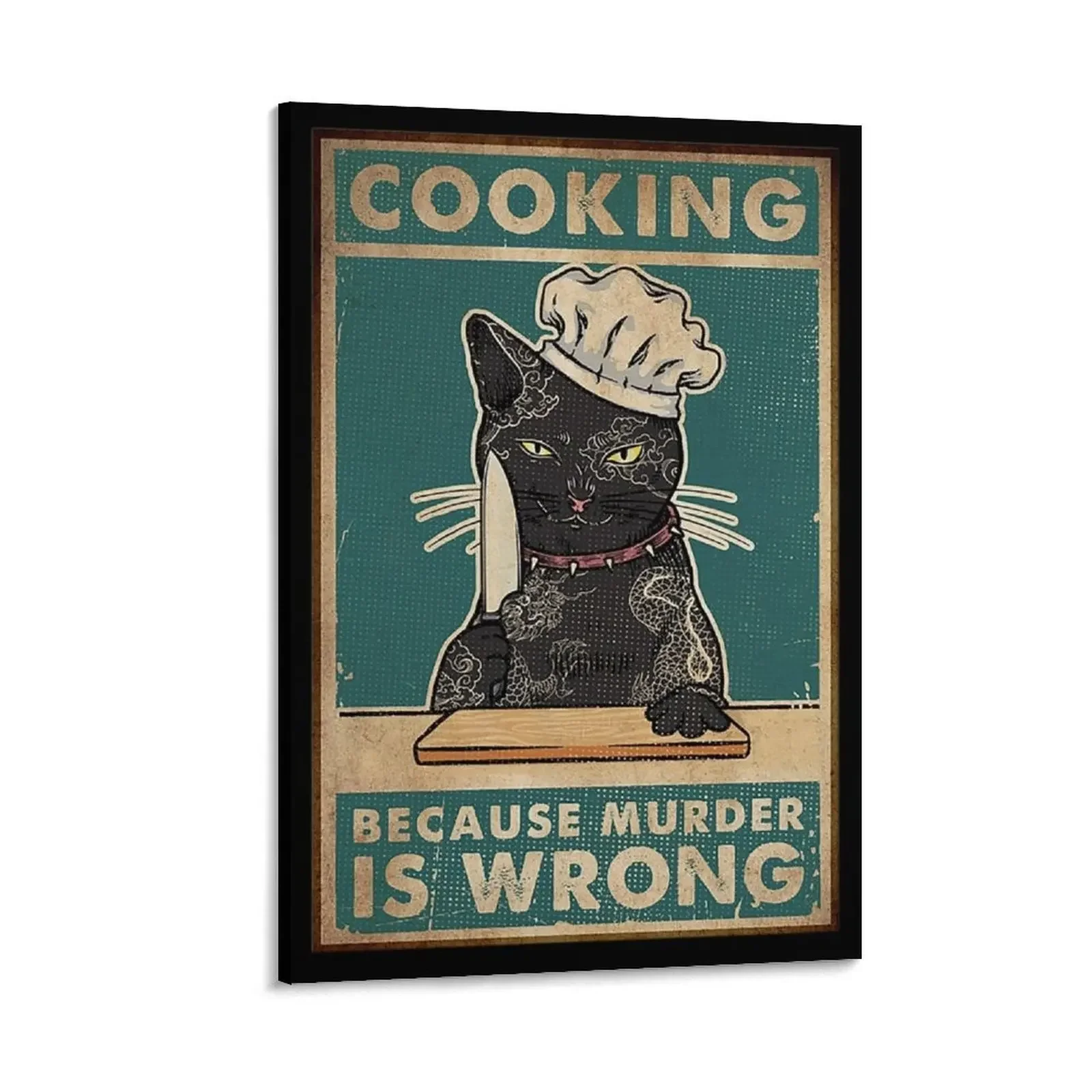 Black Cat Cooking because murder is wrong cat lover gifts Canvas Painting fashion wall paintings decorations for the room
Black Cat Cooking because murder is wrong cat lover gifts Canvas Painting fashion wall paintings decorations for the room