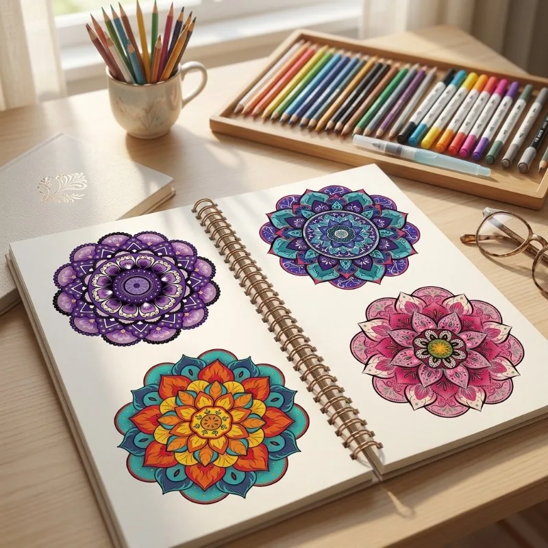 Mandala Coloring Book for Adults Stress Relief Relaxation Painting Book Psychological Therapy Art Drawing Pad Loose Leaf Edition
Mandala Coloring Book for Adults Stress Relief Relaxation Painting Book Psychological Therapy Art Drawing Pad Loose Leaf Edition