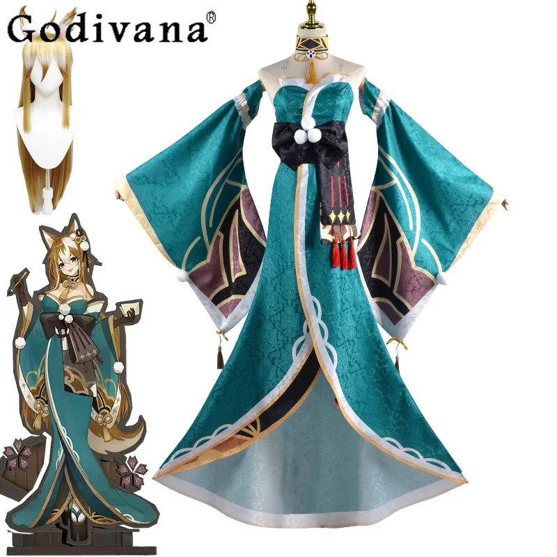 Hair Accessories and Tail Suit for Women Carnival Outfits with Wig Cosplay Costumes Female Halloween Long Dress Set
Hair Accessories and Tail Suit for Women Carnival Outfits with Wig Cosplay Costumes Female Halloween Long Dress Set