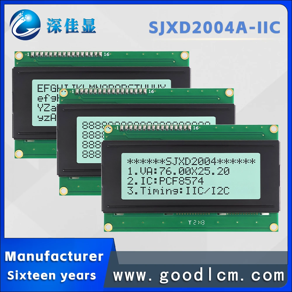 Оптовая продажа от производителя IIC/I2C ЖК-экран 20*4 матричный экран SJXD2004A-IIC FSTN Белый модуль LCM с положительным символом
Оптовая продажа от производителя IIC/I2C ЖК-экран 20*4 матричный экран SJXD2004A-IIC FSTN Белый модуль LCM с положительным символом