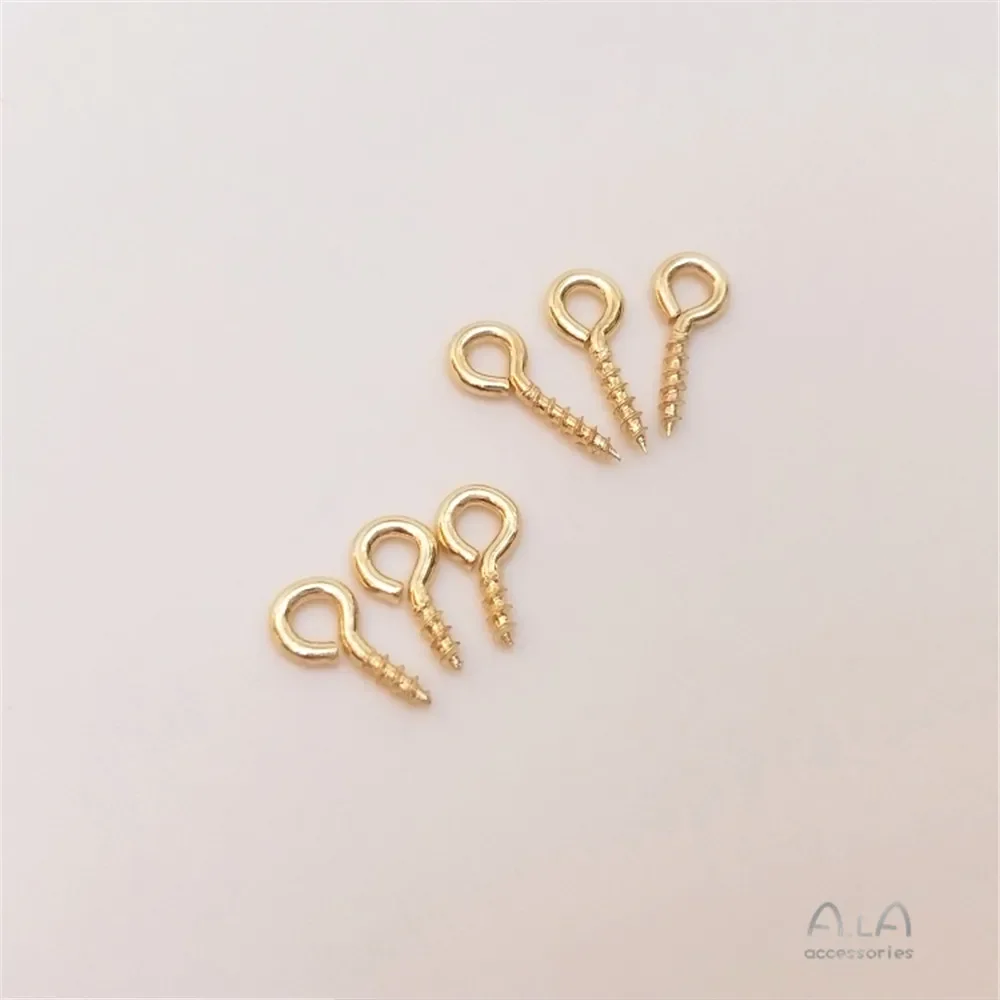 14K Gold Plated Eye nail 9 pin screw pendant ring hanging ring diy pearl head accessories
14K Gold Plated Eye nail 9 pin screw pendant ring hanging ring diy pearl head accessories