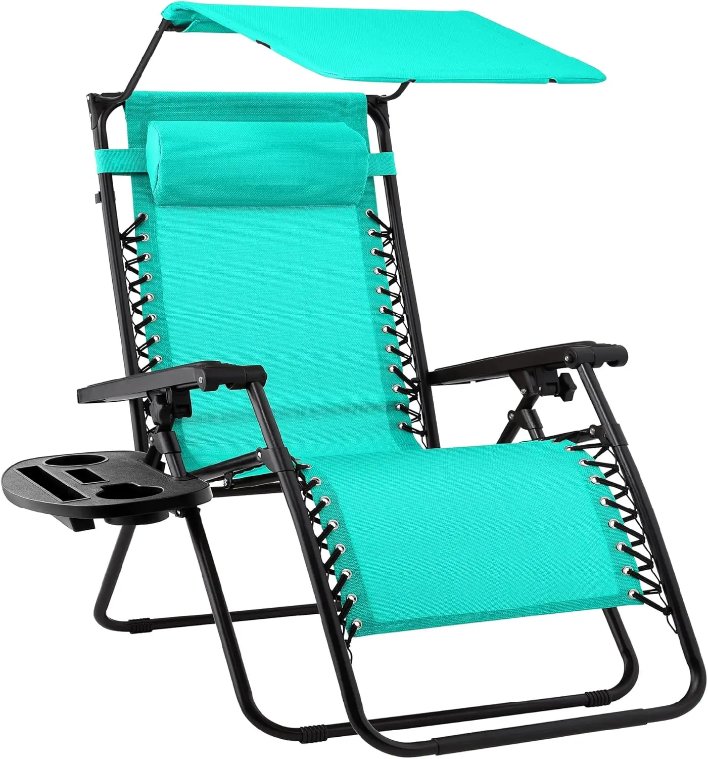 Folding Zero Gravity Outdoor Recliner Patio Lounge Chair Adjustable Canopy Shade, Headrest, Side Accessory Tray, Textilene Mesh
Folding Zero Gravity Outdoor Recliner Patio Lounge Chair Adjustable Canopy Shade, Headrest, Side Accessory Tray, Textilene Mesh