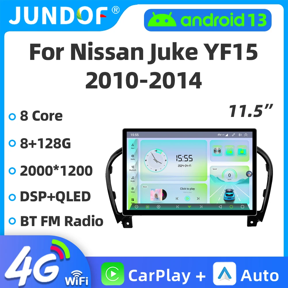 11.5" inch 2K Android Car Radio for Nissan Juke YF15 2010-2014 Multimedia Video Player 4G GPS Navigation Carplay 2 Din Head unit
11.5" inch 2K Android Car Radio for Nissan Juke YF15 2010-2014 Multimedia Video Player 4G GPS Navigation Carplay 2 Din Head unit