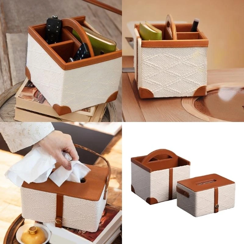 92MF Waterproof Designs Sturdy PU Leather Tissue Storage Box Portable Accessory for Dining Tables and Outdoor Gatherings
92MF Waterproof Designs Sturdy PU Leather Tissue Storage Box Portable Accessory for Dining Tables and Outdoor Gatherings