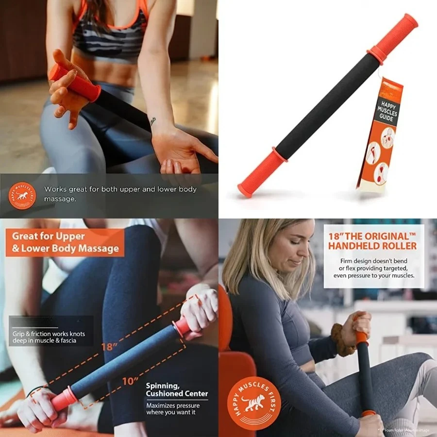 18in Massage Stick Portable Roller, Handheld, Deep Tissue Foam Roller, Body Massage and Myofascial Release Tool for Legs, Neck, Calves, Thighs, Shins & Back, The Original 18
18in Massage Stick Portable Roller, Handheld, Deep Tissue Foam Roller, Body Massage and Myofascial Release Tool for Legs, Neck, Calves, Thighs, Shins & Back, The Original 18