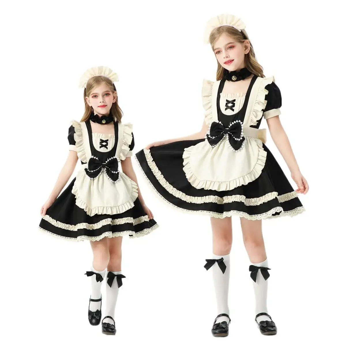 Halloween Black Girl Maid Dress Children Clothing Cute Lolita Dress Children Fluffy Skirt Carnival Women Cosplay Costumes
Halloween Black Girl Maid Dress Children Clothing Cute Lolita Dress Children Fluffy Skirt Carnival Women Cosplay Costumes