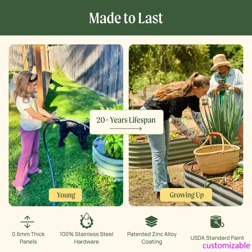 Vego garden Raised Garden Bed Kit, 17" Tall 10 in 1 Modular Raised Garden Beds Kit, Metal Planter Box for Vegetables, Flowers, H
Vego garden Raised Garden Bed Kit, 17" Tall 10 in 1 Modular Raised Garden Beds Kit, Metal Planter Box for Vegetables, Flowers, H
