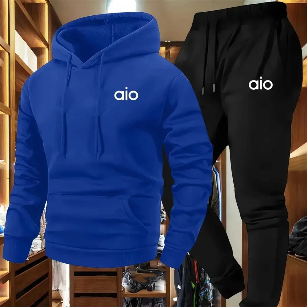 The new man's color block hoodie and sweatpants set, soft fabric waist drawstring, fashionable black and white printed clothes
The new man's color block hoodie and sweatpants set, soft fabric waist drawstring, fashionable black and white printed clothes