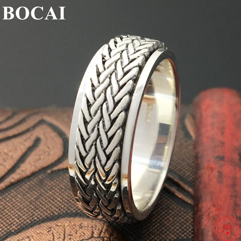Кольца BOCAI S925 из стерлингового серебра для женщин и мужчин, новая мода, вращающиеся ювелирные изделия в стиле панк из чистого аргентума, оптовая продажа
Кольца BOCAI S925 из стерлингового серебра для женщин и мужчин, новая мода, вращающиеся ювелирные изделия в стиле панк из чистого аргентума, оптовая продажа
