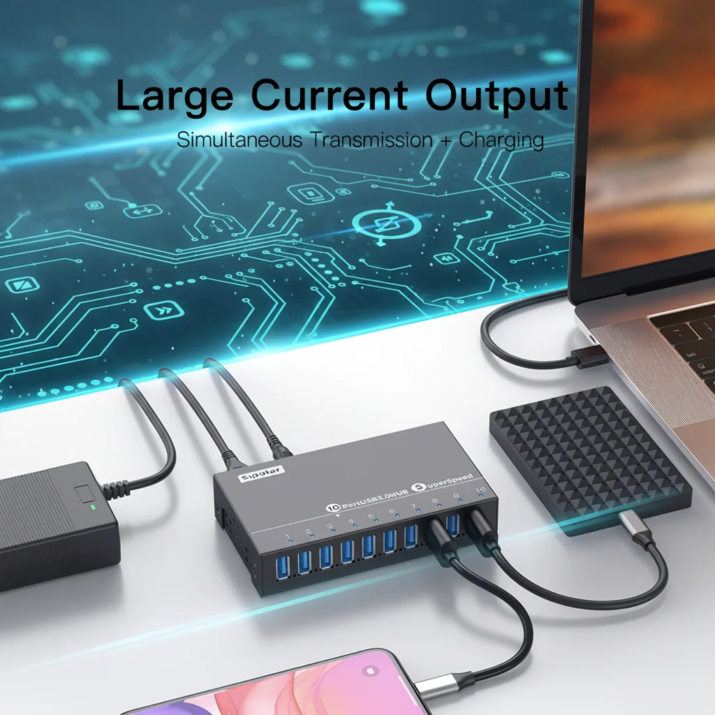 Industrial Sipolar A-103 10-Port USB 3.0 Hub 60W Charging Station - Ideal for Tablet & Refurbished Phone Bulk Charging
Industrial Sipolar A-103 10-Port USB 3.0 Hub 60W Charging Station - Ideal for Tablet & Refurbished Phone Bulk Charging