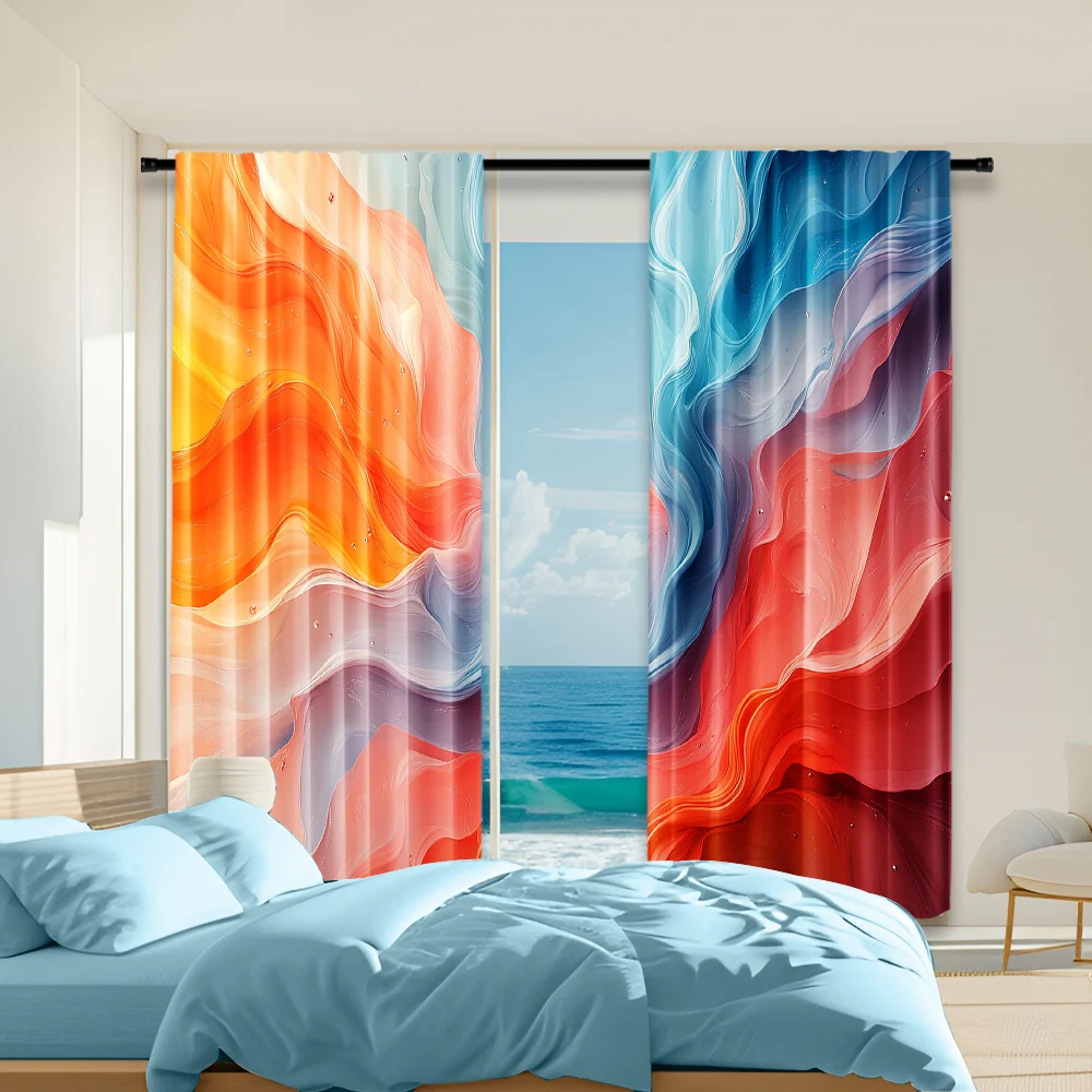 2 pcs, versatile polyester transparent curtains for home decoration Colorful Watercolor Art for use in bedrooms and living rooms
2 pcs, versatile polyester transparent curtains for home decoration Colorful Watercolor Art for use in bedrooms and living rooms