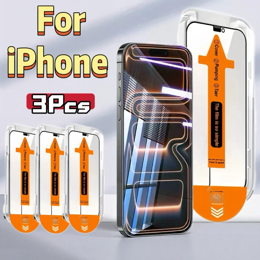 High-definition tempered glass screen protectors compatible with all iPhone models, full coverage, 3-pack, easy installation.
High-definition tempered glass screen protectors compatible with all iPhone models, full coverage, 3-pack, easy installation.