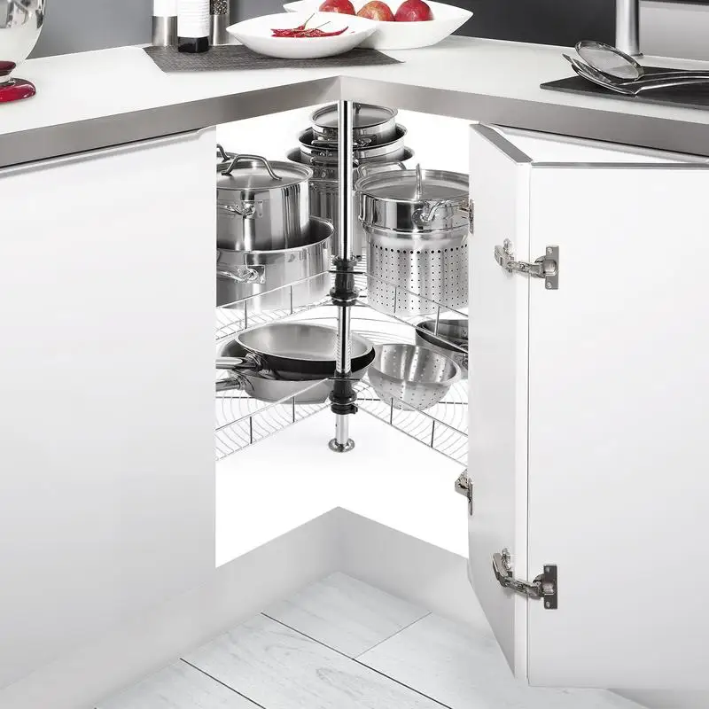 Corner Cabinet Shelf Organizer 2-Tier Adjustable Turntable For Kitchen Chrome Silver Rust Resistant Kitchen Organizers Storage
Corner Cabinet Shelf Organizer 2-Tier Adjustable Turntable For Kitchen Chrome Silver Rust Resistant Kitchen Organizers Storage