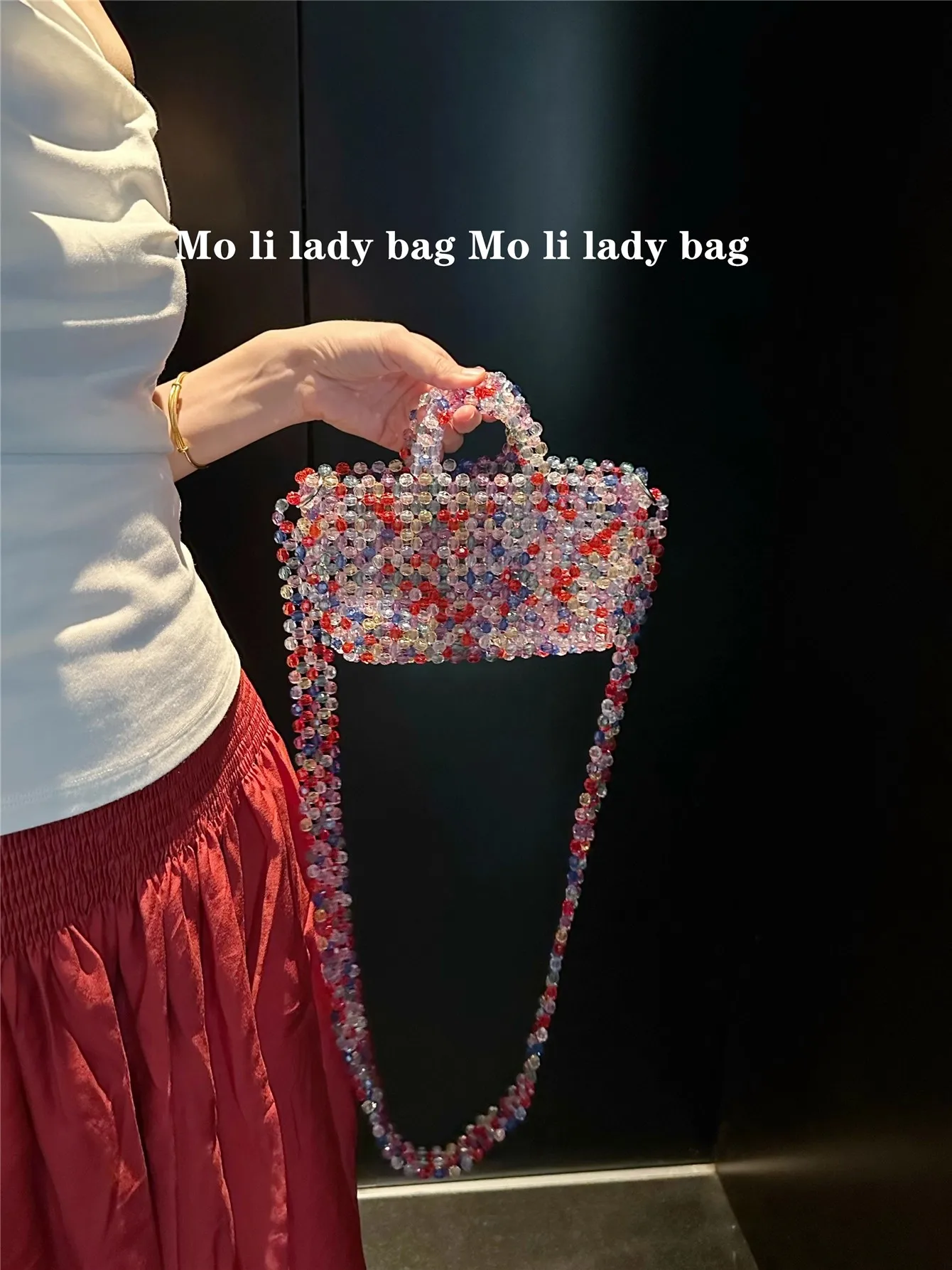 Colorful Transparent Beads Beading Woven Handmade Bag Women Handbag Fashion Clutch Purse Beads Beaded Shoulder Crossbody Bag
Colorful Transparent Beads Beading Woven Handmade Bag Women Handbag Fashion Clutch Purse Beads Beaded Shoulder Crossbody Bag