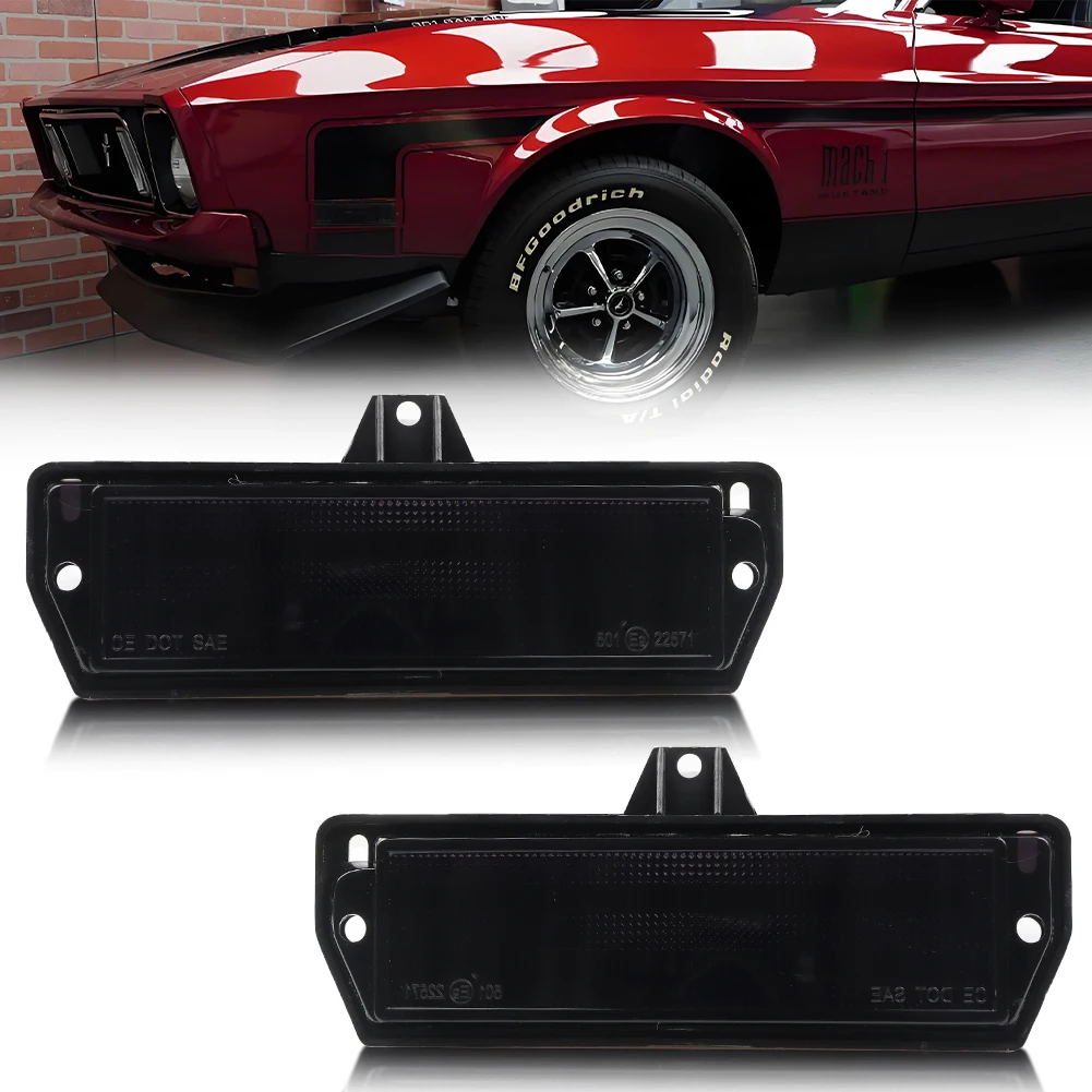 2X Front Bumper Side Marker Light Turn Signal Light Turn Warning Light Housings For 1971 1972 1973 Ford Mustang No Bulb/Socket
2X Front Bumper Side Marker Light Turn Signal Light Turn Warning Light Housings For 1971 1972 1973 Ford Mustang No Bulb/Socket