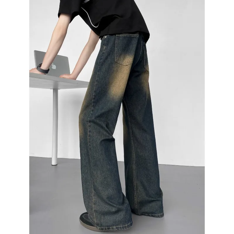 New American Vintage Washed Distressed Men's Jeans Baggy Jeans Micro Flare Retro Streetwear Hip Hop Trousers
New American Vintage Washed Distressed Men's Jeans Baggy Jeans Micro Flare Retro Streetwear Hip Hop Trousers