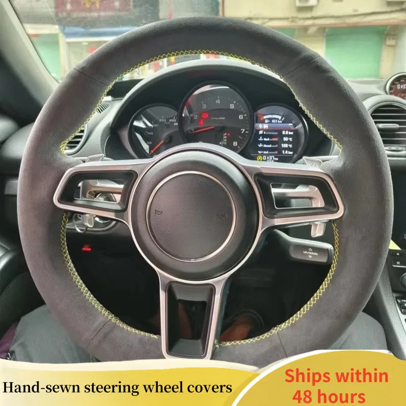 Car Steering Wheel Cover For Porsche Macan 2015-2021 Cayenne 718 911 Customized Suede DIY Auto Interior Steering Wheel Braid
Car Steering Wheel Cover For Porsche Macan 2015-2021 Cayenne 718 911 Customized Suede DIY Auto Interior Steering Wheel Braid