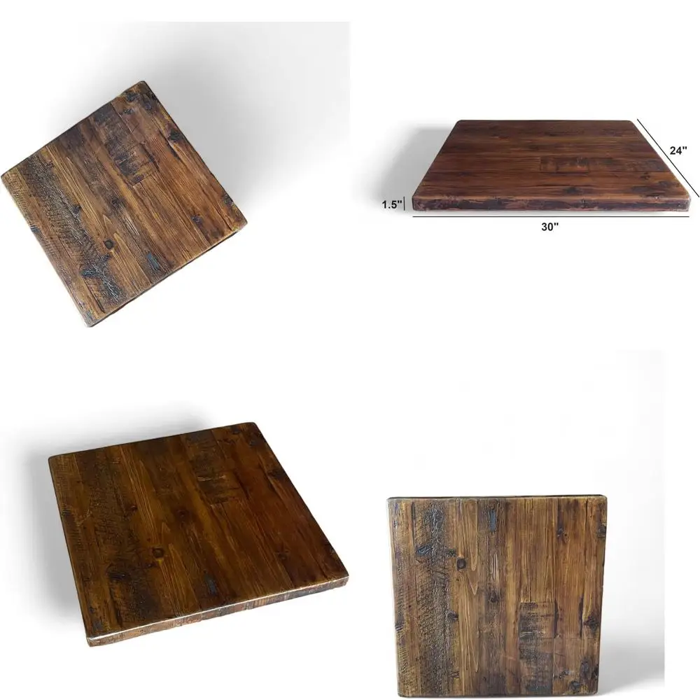 Reclaimed Wood Dining Table Top, Brown Matte Finish, Suitable for Home or Commercial Use, 24x30
Reclaimed Wood Dining Table Top, Brown Matte Finish, Suitable for Home or Commercial Use, 24x30