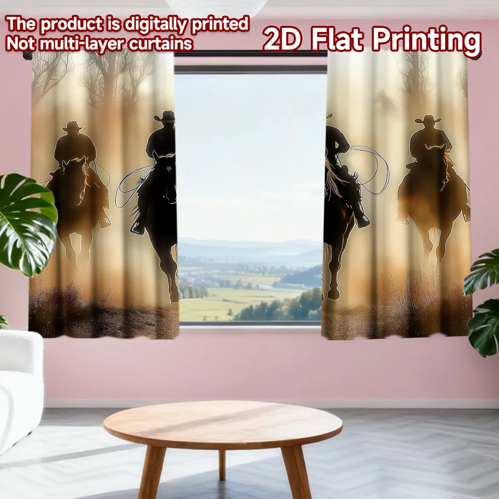 2D flat printing 2pcs Party Curtain Cowboys Riding Into Sunset Digital Printed Polyester Drapes Holiday Decorations Perfect for
2D flat printing 2pcs Party Curtain Cowboys Riding Into Sunset Digital Printed Polyester Drapes Holiday Decorations Perfect for