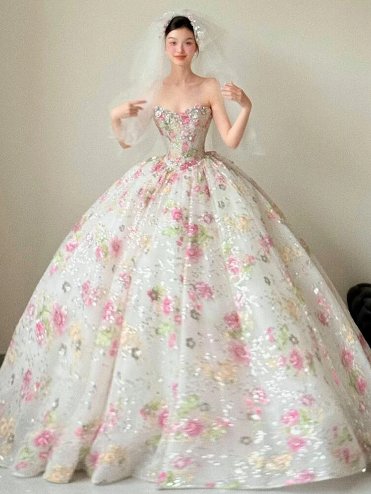 Tube Top Flower Evening Dress French High-Grade Pettiskirt Light Luxury Engagement Birthday Banquet Bride Wedding
Tube Top Flower Evening Dress French High-Grade Pettiskirt Light Luxury Engagement Birthday Banquet Bride Wedding