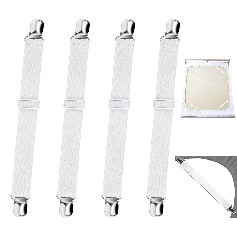 4PCS Bed Sheet Grippers Adjustable Bed Fasteners Sheet Suspenders Elastic Cross Clips Sheet Strap Sofa Clamp Tablecloth Clips
4PCS Bed Sheet Grippers Adjustable Bed Fasteners Sheet Suspenders Elastic Cross Clips Sheet Strap Sofa Clamp Tablecloth Clips