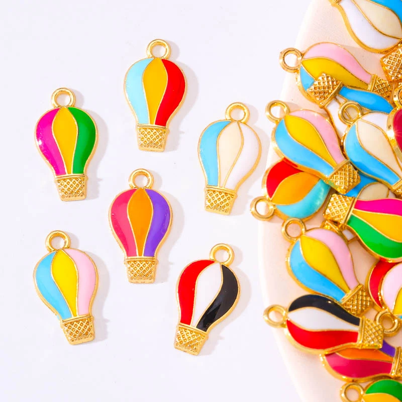 JQ20Pcs Colorful Hot Air Balloon Pendant Decoration Diy Bracelet Necklace Earrings Keychain Charm For Jewelry Making Accessories
JQ20Pcs Colorful Hot Air Balloon Pendant Decoration Diy Bracelet Necklace Earrings Keychain Charm For Jewelry Making Accessories
