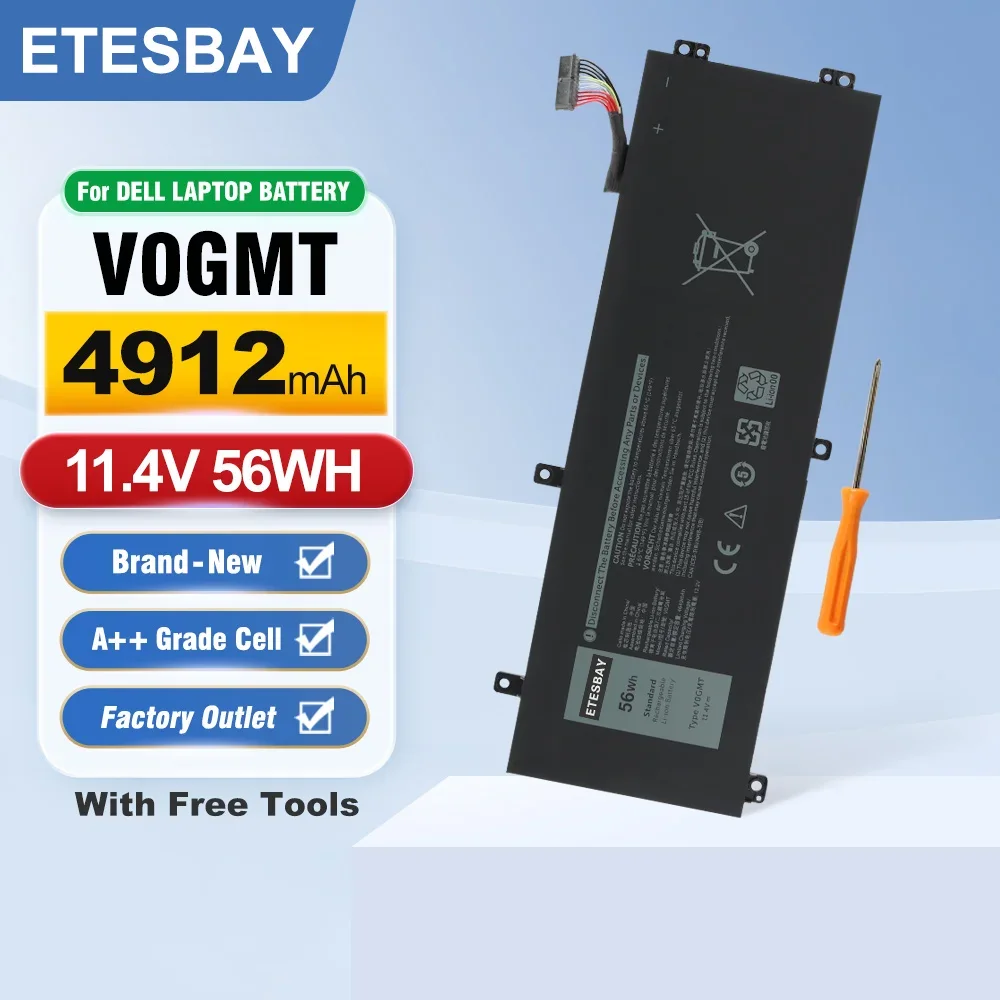 ETESBAY V0GMT Laptop Battery For Dell G7 17 7700 For Dell Inspiron 15 7501 For Dell Vostro 15 7500 Series Notebook 11.4V 56Wh
ETESBAY V0GMT Laptop Battery For Dell G7 17 7700 For Dell Inspiron 15 7501 For Dell Vostro 15 7500 Series Notebook 11.4V 56Wh