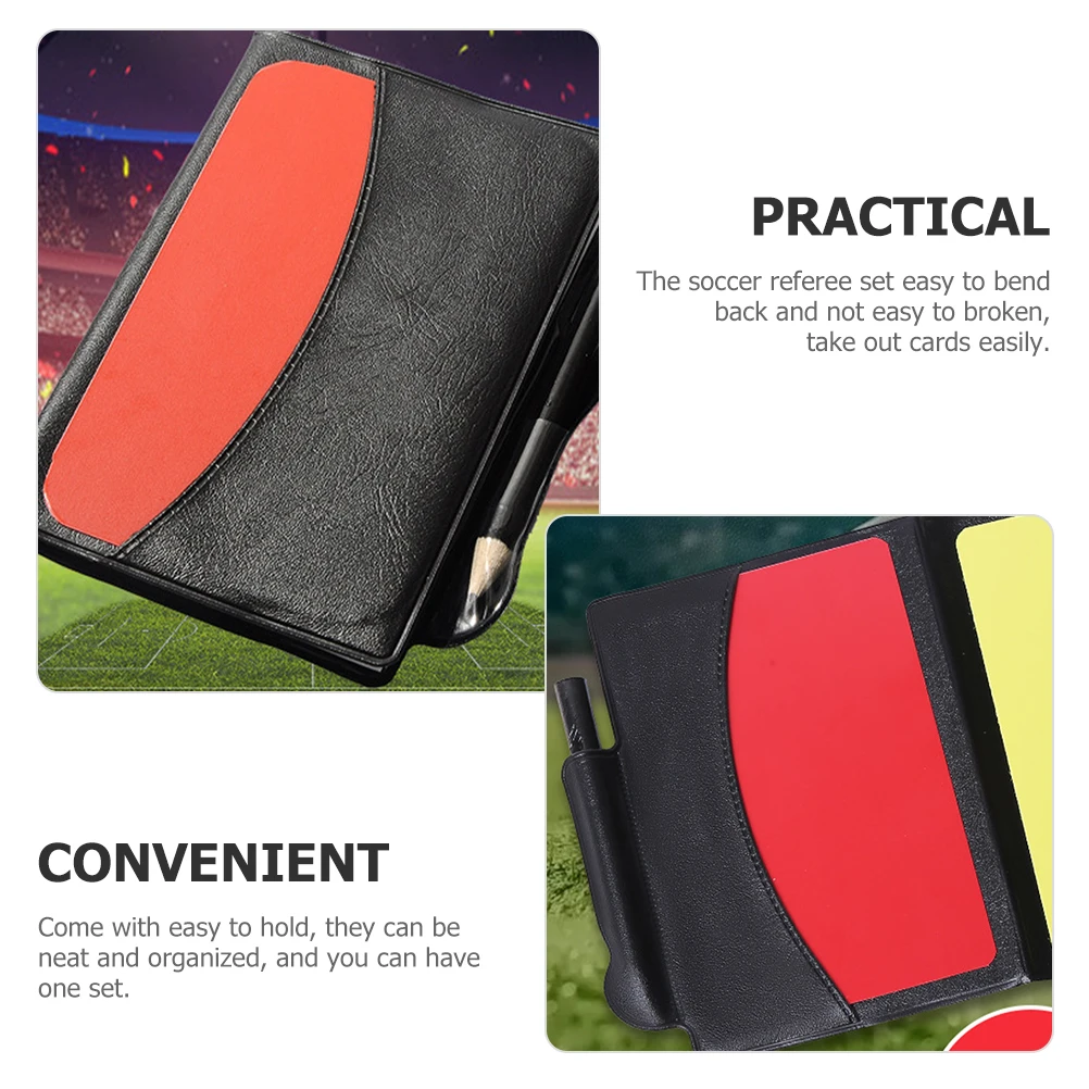 Portable Referee Cards Professional Wallet Football Game Record Soccer Multifunction Red Yellow Card Set Durable PVC Metal
Portable Referee Cards Professional Wallet Football Game Record Soccer Multifunction Red Yellow Card Set Durable PVC Metal