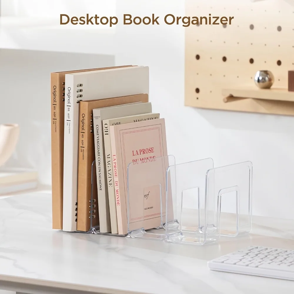 4-Grid Transparent Acrylic Bookend Storage Rack, Dorm Room Organizer, Bedroom Office Desktop Decor, Durable File Document Sorter
4-Grid Transparent Acrylic Bookend Storage Rack, Dorm Room Organizer, Bedroom Office Desktop Decor, Durable File Document Sorter