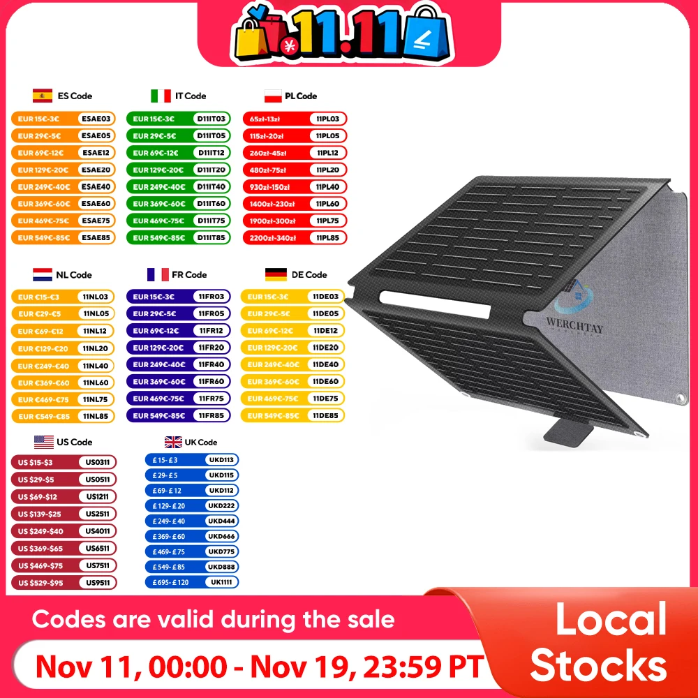 RVPOZWER 20 Вт складное зарядное устройство для солнечной панели IP65 водонепроницаемое портативное солнечное зарядное устройство 3 выходных порта для кемпинга, пешего туризма, автофургона на открытом воздухе
RVPOZWER 20 Вт складное зарядное устройство для солнечной панели IP65 водонепроницаемое портативное солнечное зарядное устройство 3 выходных порта для кемпинга, пешего туризма, автофургона на открытом воздухе