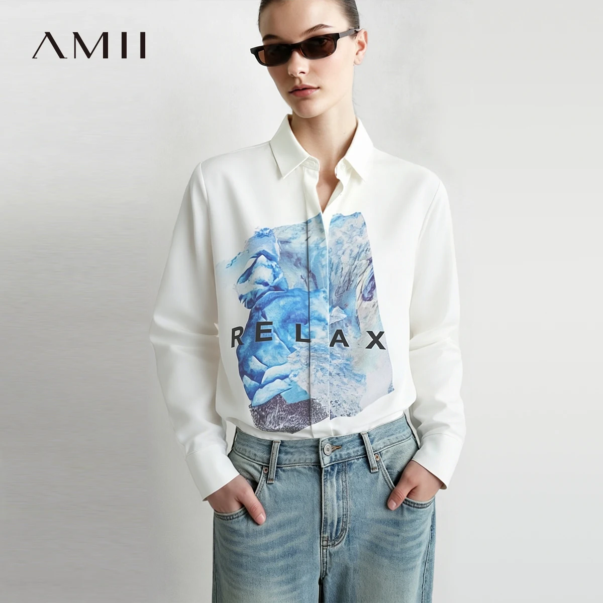 Amii Women's Shirt 2026 Autumn New Lapel Collar Hidden Placket Print Satin Long Sleeve Blouse Casual Office Top Female 12613007
Amii Women's Shirt 2026 Autumn New Lapel Collar Hidden Placket Print Satin Long Sleeve Blouse Casual Office Top Female 12613007
